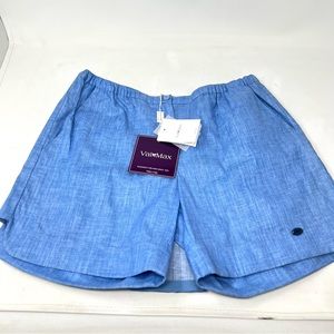 NWT Val Max Valmax linen viscose shorts size 14 girl’s blue CL